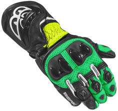 Мотоциклетные перчатки Berik Spa Evo с длинными манжетами, черный/зеленый