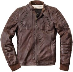 Мотоциклетная кожаная куртка Black-Cafe London Ghom с коротким воротником, коричневый