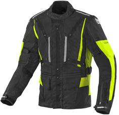 Мотоциклетная текстильная куртка Berik Spencer водонепроницаемая, черный/желтый