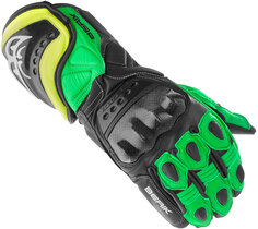 Мотоциклетные перчатки Berik TX-1 с предварительно изогнутым палецем, черный/зеленый