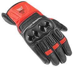 Мотоциклетные перчатки Berik TX-1 с предварительно изогнутым палецем, красный/черный