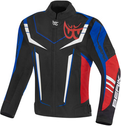 Мотоциклетная текстильная куртка Berik Radic Evo водонепроницаемая, черный/белый/синий
