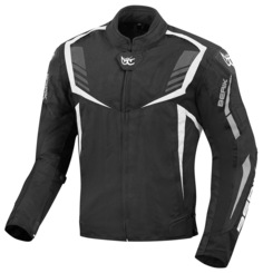 Мотоциклетная текстильная куртка Berik Toronto водонепроницаемая, черный/белый