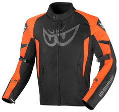 Мотоциклетная текстильная куртка Berik Tourer Evo водонепроницаемая, черный/оранжевый