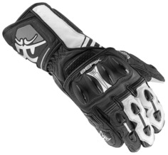 Мотоциклетные перчатки Berik Track с предварительно изогнутым палецем, черный/белый