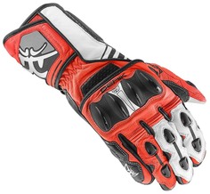Мотоциклетные перчатки Berik Track с предварительно изогнутым палецем, черный/красный/белый