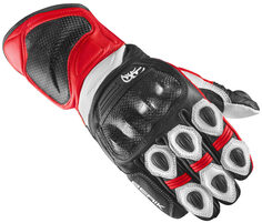 Мотоциклетные перчатки Berik TX-1 с предварительно изогнутым палецем, черный/белый/красный