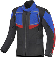 Мотоциклетная текстильная куртка Berik Safari Pro водонепроницаемая, черный/красный/синий
