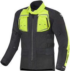 Мотоциклетная текстильная куртка Berik Safari Pro водонепроницаемая, черный/желтый
