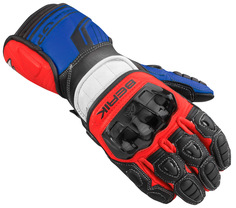 Мотоциклетные перчатки Berik Track Pro с регулируемыми запястьями, черный/синий/красный
