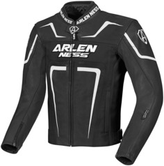 Мотоциклетная кожаная куртка Arlen Ness Motegi, черный/белый