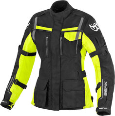Женская мотоциклетная текстильная куртка Berik Torino водонепроницаемая, черный/желтый