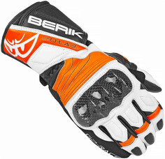 Мотоциклетные перчатки Berik Zoldar с защитой ТПУ на пальцах и запястье, черный/оранжевый