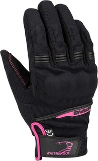 Мотоциклетные перчатки для женщин Bering Borneo водонепроницаемые, черный/розовый
