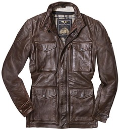 Мотоциклетная кожаная куртка Black-Cafe London Classic с регулируемой талией, коричневый