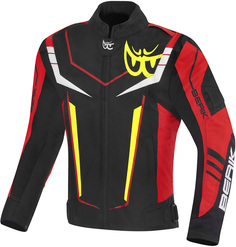 Мотоциклетная текстильная куртка Berik Radic Evo водонепроницаемая, черный/белый/красный