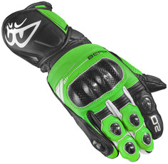 Мотоциклетные перчатки Berik ST-Evo с длинными манжетами, зеленый/черный