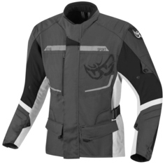 Мотоциклетная текстильная куртка Berik Tourer водонепроницаемая, серый/черный/белый