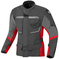 Мотоциклетная текстильная куртка Berik Tourer водонепроницаемая, серый/красный