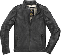 Мотоциклетная кожаная куртка Black-Cafe London Atlanta с хлопковой подкладкой, черный