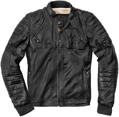 Мотоциклетная кожаная куртка Black-Cafe London Ghom с коротким воротником, черный