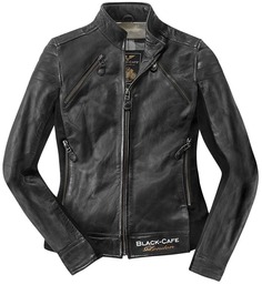 Женская мотоциклетная кожаная куртка Black-Cafe London Semnan с коротким воротником, черный