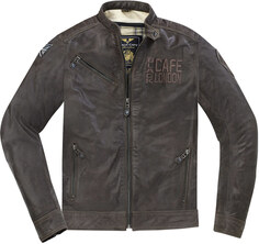 Мотоциклетная кожаная куртка Black-Cafe London Sydney с хлопковой подкладкой, серый