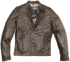 Мотоциклетная кожаная куртка Black-Cafe London Philadelphia с регулируемым воротником, коричневый