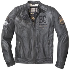 Мотоциклетная кожаная куртка Black-Cafe London Rocka с регулируемыми рукавами, серый