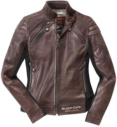 Женская мотоциклетная кожаная куртка Black-Cafe London Semnan с коротким воротником, коричневый