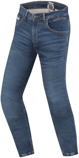 Мотоциклетные джинсовые брюки Bogotto Atherorock с логотипом, темно-синий