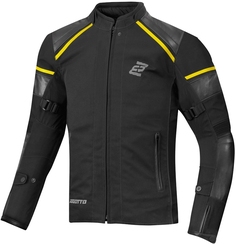 Мотоциклетная текстильная куртка Bogotto Blizzard-X водонепроницаемая, черный/желтый