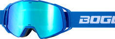 Мотоциклетные очки Bogotto B-Faster с противотуманным покрытием, синий/белый