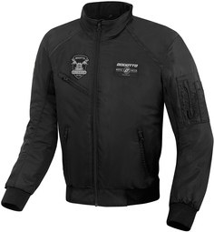 Мотоциклетная текстильная куртка Bogotto Boston с нашивкой на груди, черный