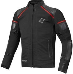 Мотоциклетная текстильная куртка Bogotto Blizzard-X водонепроницаемая, черный/красный