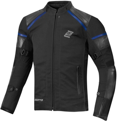 Мотоциклетная текстильная куртка Bogotto Blizzard-X водонепроницаемая, черный/синий