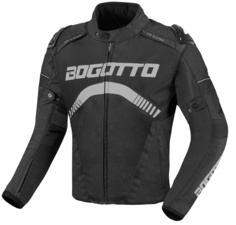 Мотоциклетная текстильная куртка Bogotto Boomerang водонепроницаемая, черный/серый