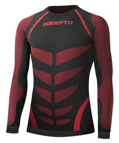 Обтягивающая кофта Bogotto Cool+ с длинным рукавом, черный/красный