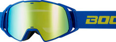 Мотоциклетные очки Bogotto B-Faster с противотуманным покрытием, синий/желтый
