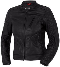 Женская мотоциклетная кожаная куртка Bogotto Chicago Retro с коротким воротником, черный