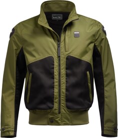 Мотоциклетная текстильная куртка Blauer Thor Air водонепроницаемая, зеленый/черный