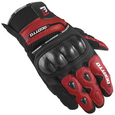 Мотоциклетные перчатки Bogotto Flint с застежкой на липучке, черный/красный