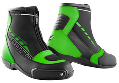 Мотоциклетные ботинки Bogotto Lap с укреплением на лодыжке, черный/зеленый