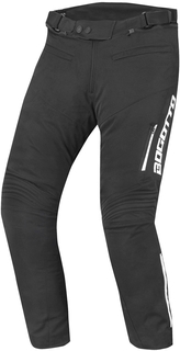 Мотоциклетные текстильные брюки Bogotto Sparrow водонепроницаемые, черный/белый
