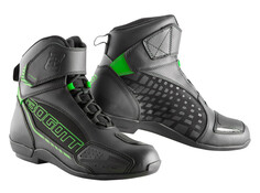 Мотоциклетные ботинки Bogotto GPX с логотипом, черный/зеленый