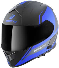 Шлем Bogotto V126 G-Evo с логотипом, черный/синий