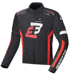 Мотоциклетная текстильная куртка Bogotto GPX водонепроницаемая, черный/красный