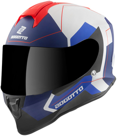 Шлем Bogotto V151 Sacro с логотипом, белый/синий/красный