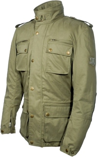 Мотоциклетная текстильная куртка Bores B-69 Military Olive водонепроницаемая, зеленый