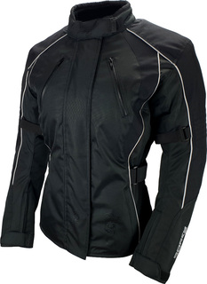 Мотоциклетная текстильная куртка Bores Shanon с коротким воротником, черный